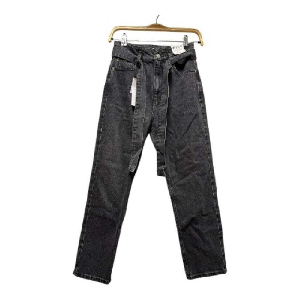 Topshop Black Straight Leg Jeans